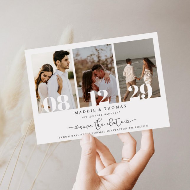 Minimalist modern photo Save the Date Invitation (Creator Uploaded)