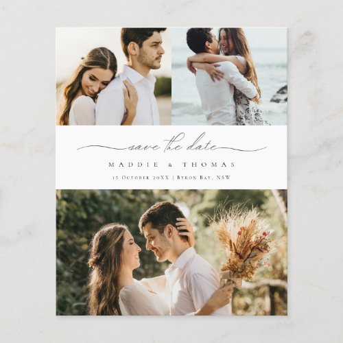 Minimalist modern photo Save the Date Invitation Flyer