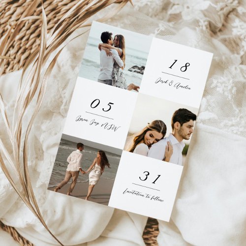 Minimalist modern photo wedding invitation