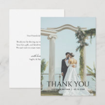 Minimalist Modern Photo Wedding Note