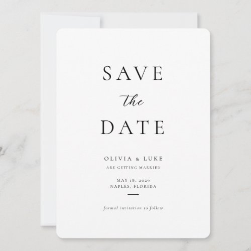 Minimalist Modern Photo Wedding Rounded Save The Date