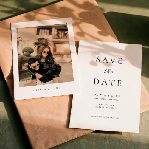 Minimalist Modern Photo Wedding Save The Date