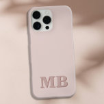 Minimalist Modern Pink Beige Initial Monogram iPhone 16 Pro Max Case<br><div class="desc">Pink Beige Minimalist Modern Initial Monogram Phone Case. Create your own personalized iPhone Case with custom initial name.</div>