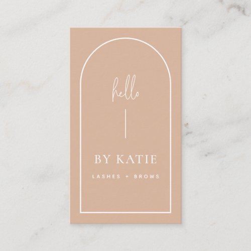 Minimalist Modern Pink Blush Arch Beauty Cosmetic Business Card