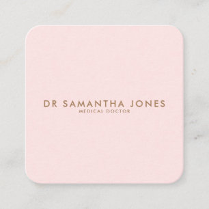 Minimalist Modern Pink Doctor Visiting Card