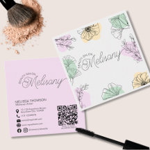 Minimalist Modern Pink Gold Green Floral Line Art