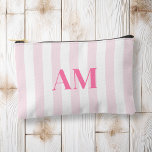 Minimalist Modern Pink Initial Monogram Accessory Pouch<br><div class="desc">Create your own personalized cosmetic and makeup bag with modern minimalist initials and script calligraphy monogram name.</div>