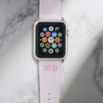 Minimalist Modern Pink Initial Monogram Apple Watch Band