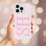 Minimalist Modern Pink Initial Monogram iPhone 16 Pro Max Case<br><div class="desc">Create your own personalized iPhone case with custom monogram initial in modern typography and pink color.</div>