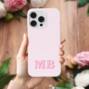 Minimalist Modern Pink Initial Monogram iPhone 8 Plus/7 Plus Case