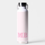 Minimalist Modern Pink Initial Monogram Water Bottle<br><div class="desc">Pink Minimalist Modern Initial Monogram Water Bottle. Create your own personalized water bottle with custom initial name.</div>