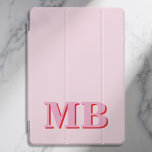 Minimalist Modern Pink Red Initial Monogram<br><div class="desc">Pink Red Minimalist Modern Initial Monogram iPad case. Create your own personalized iPad Case with custom initial name.</div>