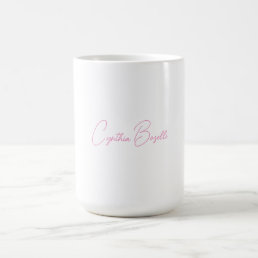  Minimalist Modern Plain Calligraphy Add Name Coffee Mug