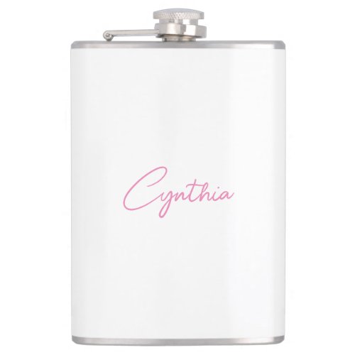  Minimalist Modern Plain Calligraphy Add Name Flask