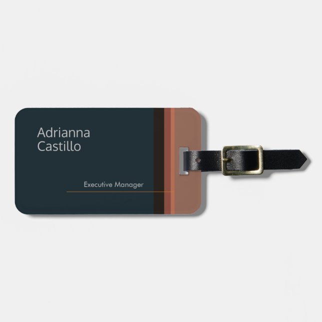 Minimalist Modern Plain Luggage Tag (Front Horizontal)