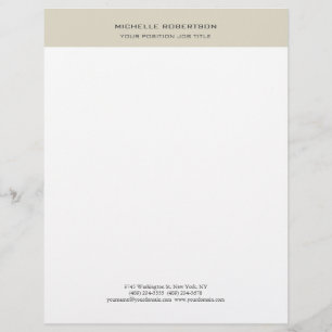Minimalist Modern Plain Simple Letterhead