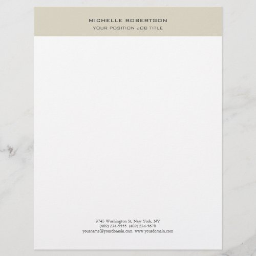 Minimalist Modern Plain Simple Letterhead