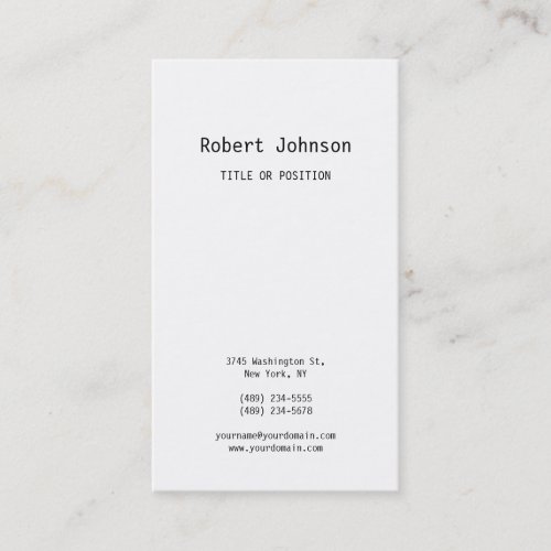 Minimalist Modern Plain Simple Unique Professional Business Card