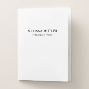 Minimalist Modern Pocket Folder