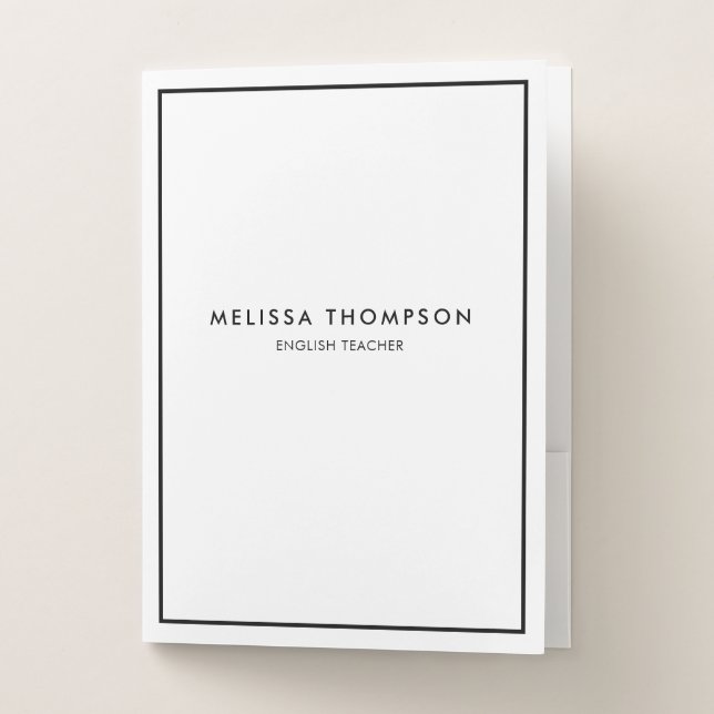 Minimalist Modern Pocket Folder (Front)