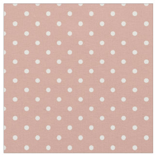 Minimalist Modern Polka Dot Girly Pink Rose Fabric