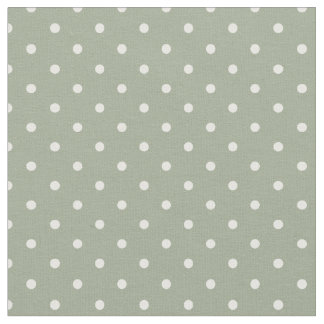 Minimalist Modern Polka Dot Neutral Sage Green Fabric