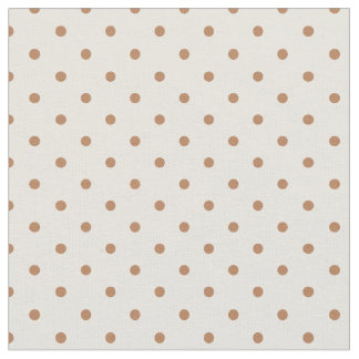 Minimalist Modern Polka Dot Warm Neutral Beige Fabric