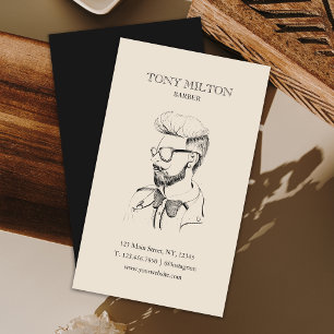 Minimalist Modern Professional Barber Business Card