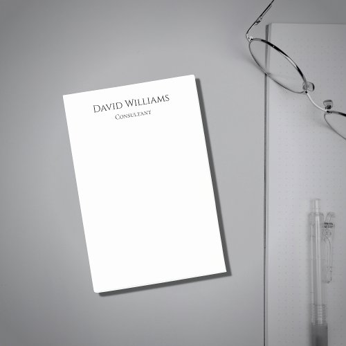 Minimalist Modern Professional Black White  Post_it Notes