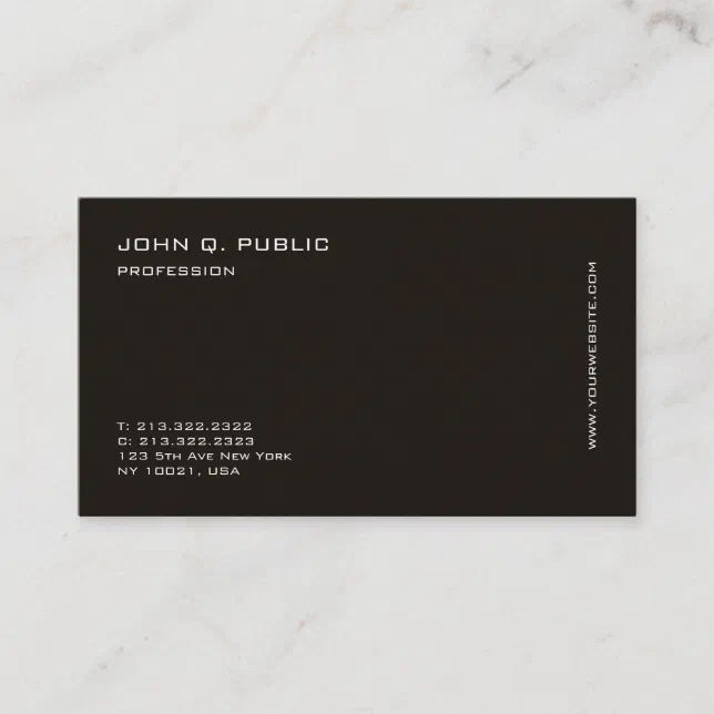 Minimalist Modern Professional Black White Simple Business Card | Zazzle