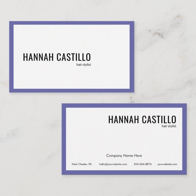 Minimalist Modern Professional Business Card (Front/Back)