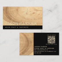 Minimalist modern professional carpenter Qr code