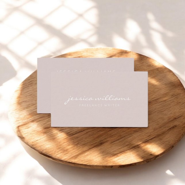 Minimalist Modern Professional Champagne Business Card (Creator Uploaded)