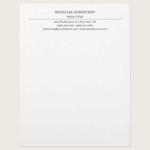 Minimalist Modern Professional Creative Letterhead