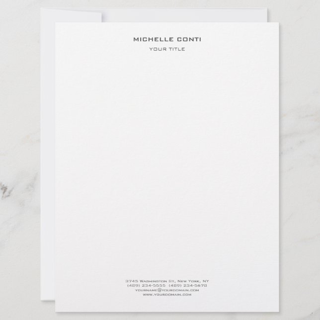 Minimalist Modern Professional Creative Letterhead (Front)