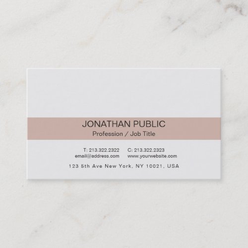 Minimalist Modern Professional Elegant Plain Luxe Business Card