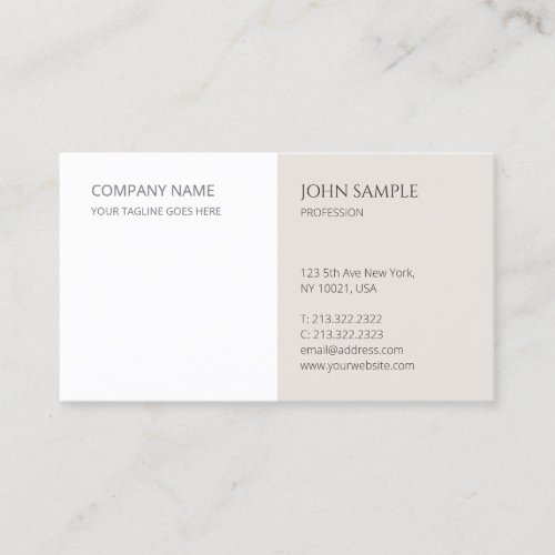 Minimalist Modern Professional Elegant Template Business Card