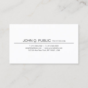 Minimalist Modern Professional Elegant Trendy Business Card