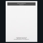 Minimalist Modern Professional Grey White Letterhead<br><div class="desc">You can change the fonts,  colors,  backgorund with easy to use tool.</div>