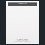 Minimalist Modern Professional Grey White Letterhead<br><div class="desc">You can change the fonts,  colors,  backgorund with easy to use tool.</div>