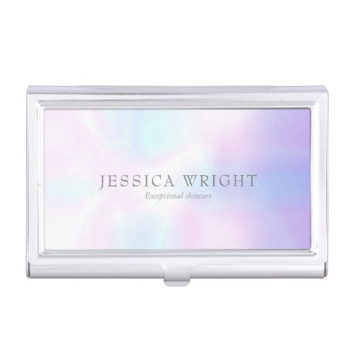 Minimalist Modern Professional Holographic Business Card Case
