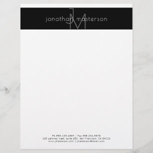 Minimalist Modern Professional Monogram Letterhead
