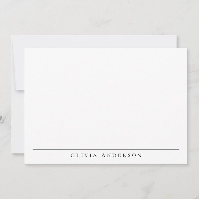 Minimalist Modern Professional Monogram Note Card (Front)