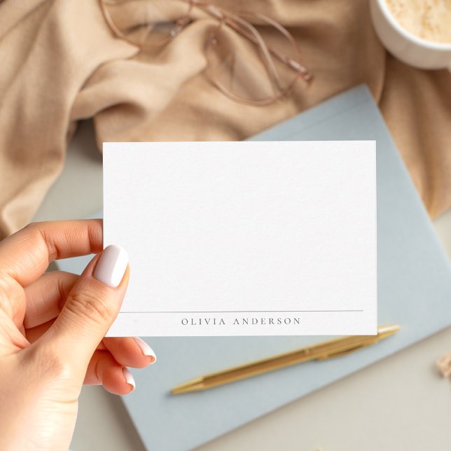 Minimalist Modern Professional Monogram Note Card (Creator Uploaded)