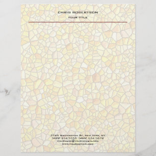 Minimalist Modern Professional Mosaic Design Letterhead