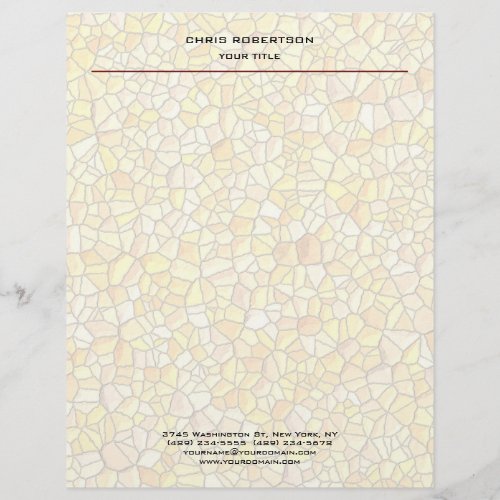 Minimalist Modern Professional Mosaic Design Letterhead