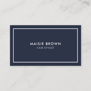 Minimalist Modern Professional Navy Blue Appointment Card
