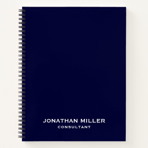 Minimalist Modern Professional Navy Notebook