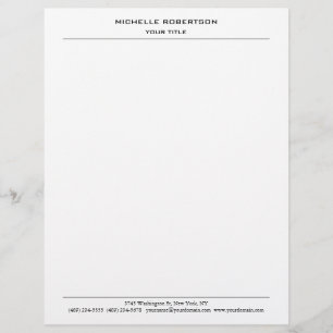 Minimalist Modern Professional Plain Creative Letterhead