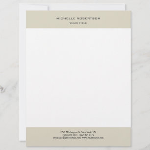 Minimalist Modern Professional Plain Letterhead